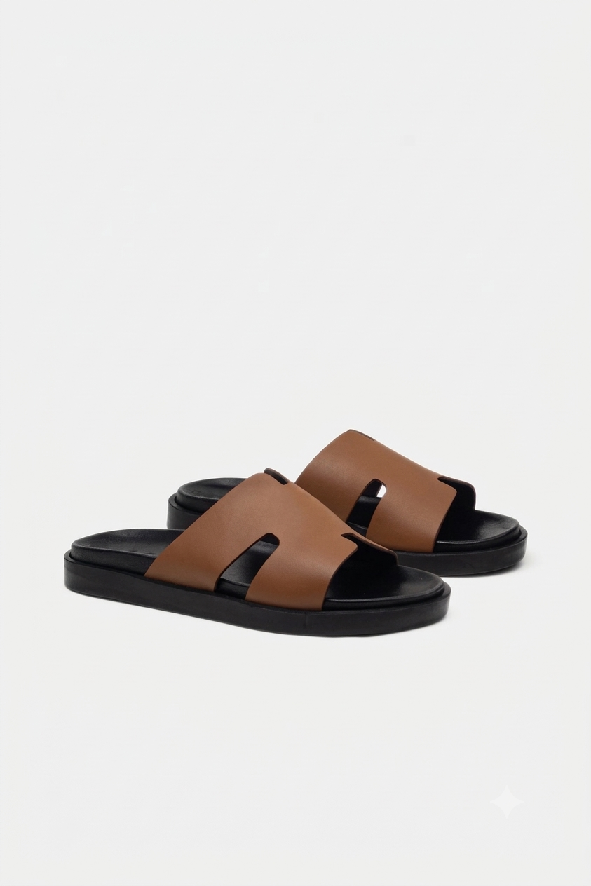 Sandales Yasmo Cuir Marron