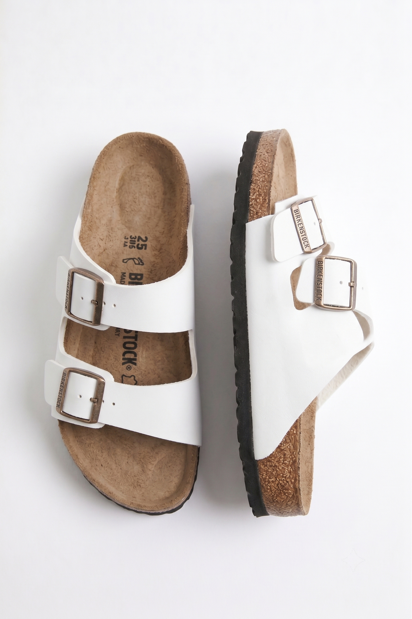 Sandales Double Boucle Blanches – Yasmo Shoes