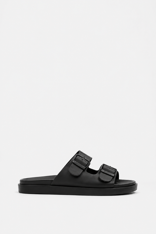 Sandales Yasmo Double Boucle Noires