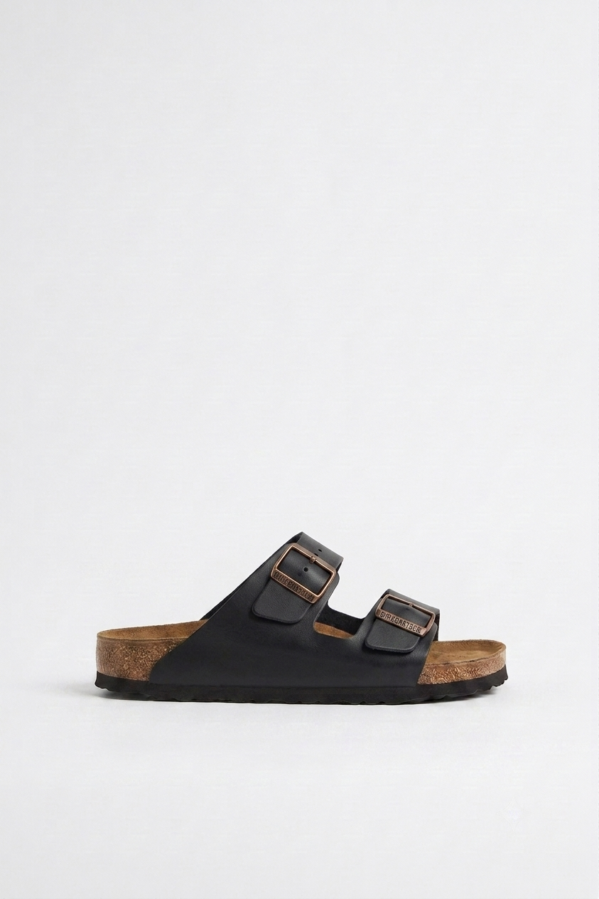 Sandales Double Boucle  Noir– Yasmo Shoes