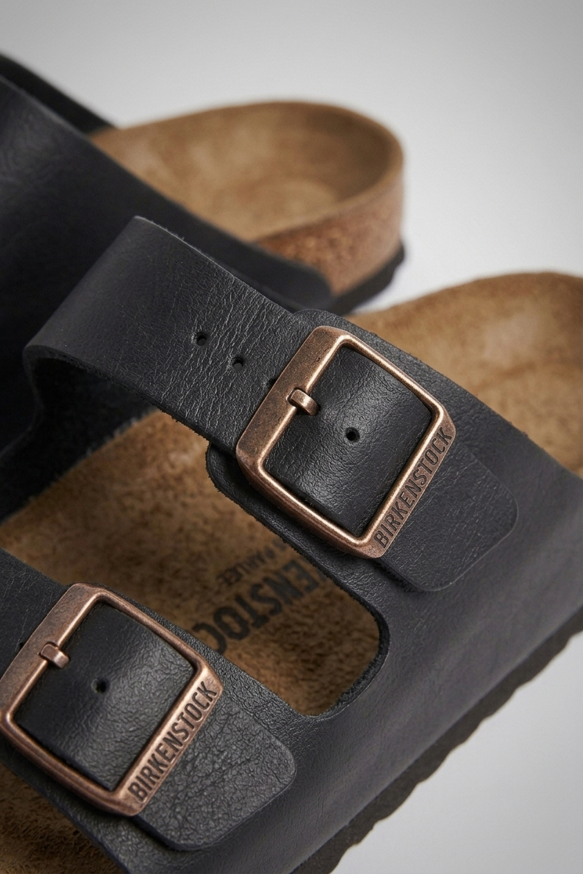 Sandales Double Boucle  Noir– Yasmo Shoes