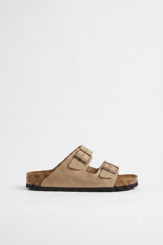 Sandales Double Boucle  Beige – Yasmo Shoes