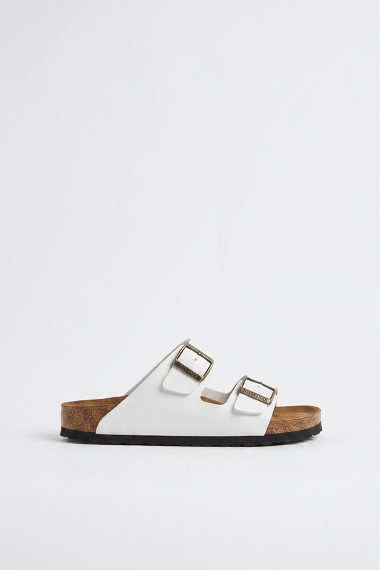 Sandales Double Boucle Blanches – Yasmo Shoes